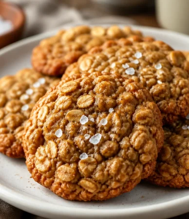 Delicious batch of soft and chewy oatmeal cookies, inspired by an easy simple oatmeal cookie recipe.