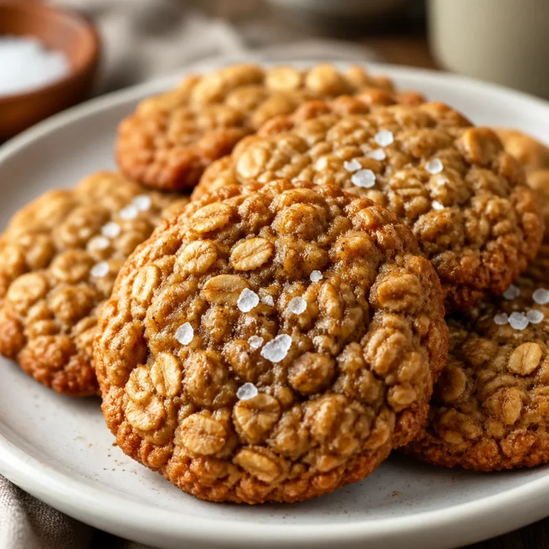 Delicious batch of soft and chewy oatmeal cookies, inspired by an easy simple oatmeal cookie recipe.