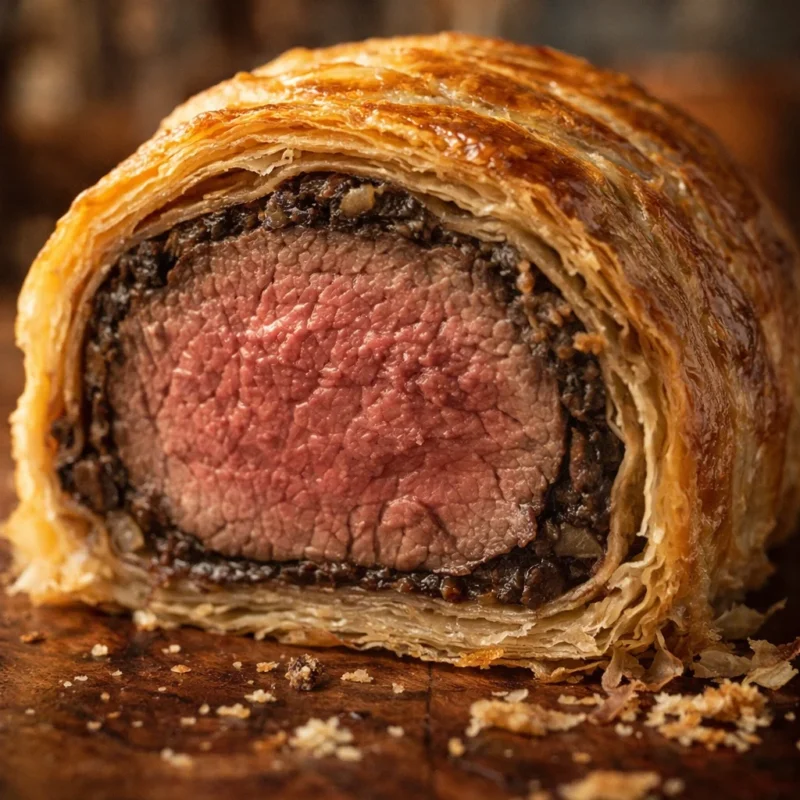 Gordon Ramsay's Beef Wellington recipe with ingredients and cooking tips
