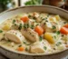 A hearty bowl of simple chicken stew with tender chicken, vegetables, and savory broth.