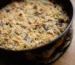 Cherry dump cake recipe idea: baked cherry dessert with a golden crumbly topping in a dark pan