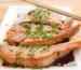Glazed salmon fillets with sesame seeds and chives, similar to this miso salmon recipe