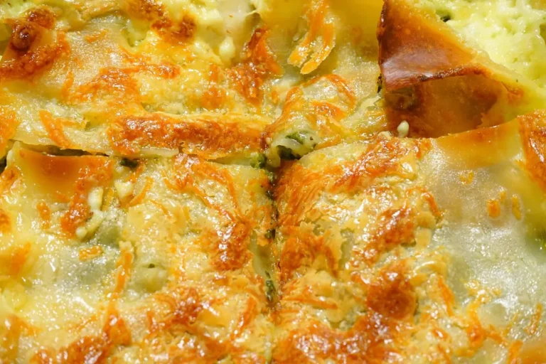 Golden, crisp-topped baked casserole cut into squares, similar to a Ritz cracker chicken casserole
